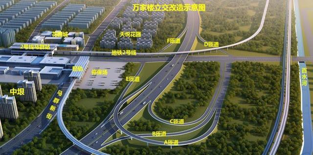 南京繞城公路萬家樓互通改造工程